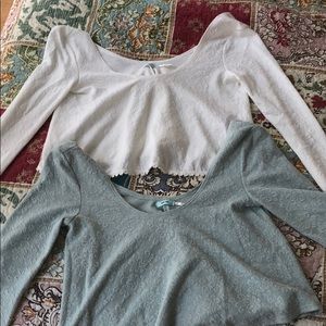 Long sleeve crop top shirts bundle